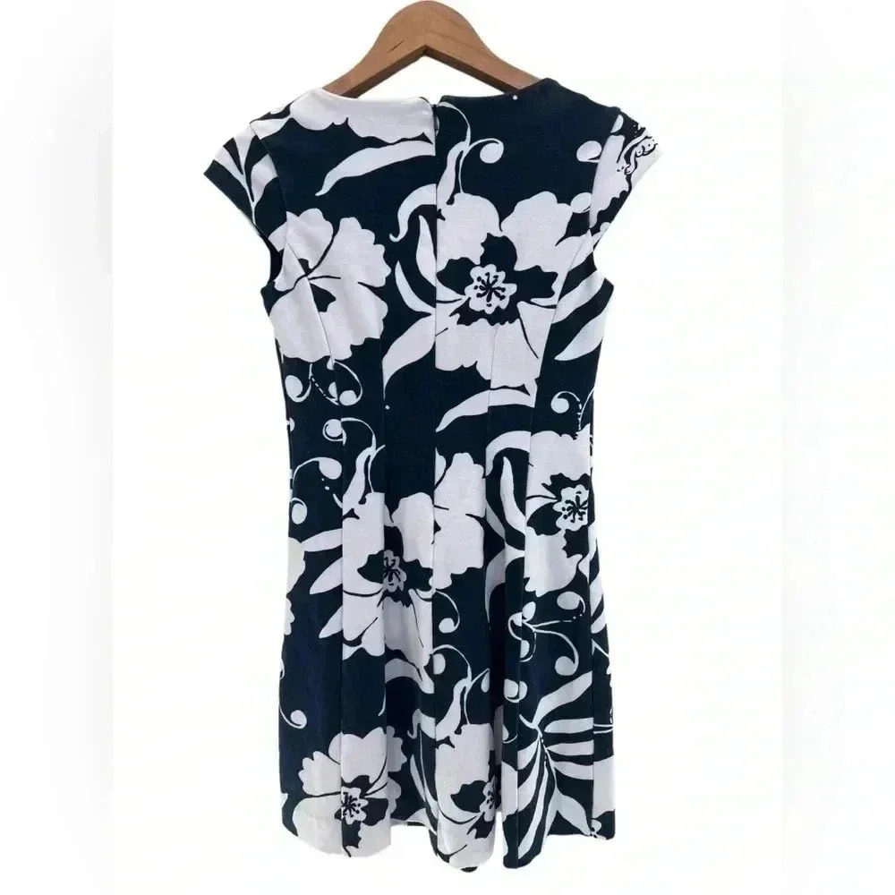 Lilly Pulitzer BRIELLA BRIGHT NAVY Johnny B Fit & Flare DRESS - Picture 4 of 9